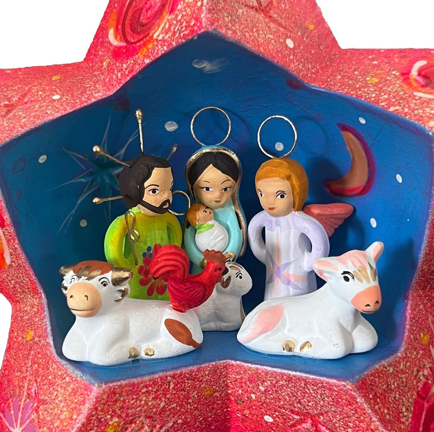 Religious Nativity Scene Pink Star image 1