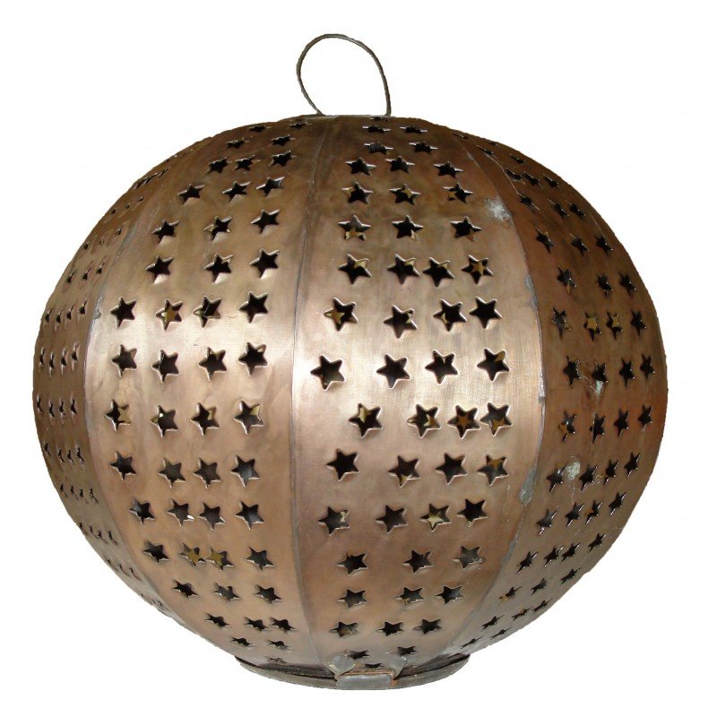 Beautiful Punched Tin Spheres 14 inches, 12 inches and 8 inches image 0