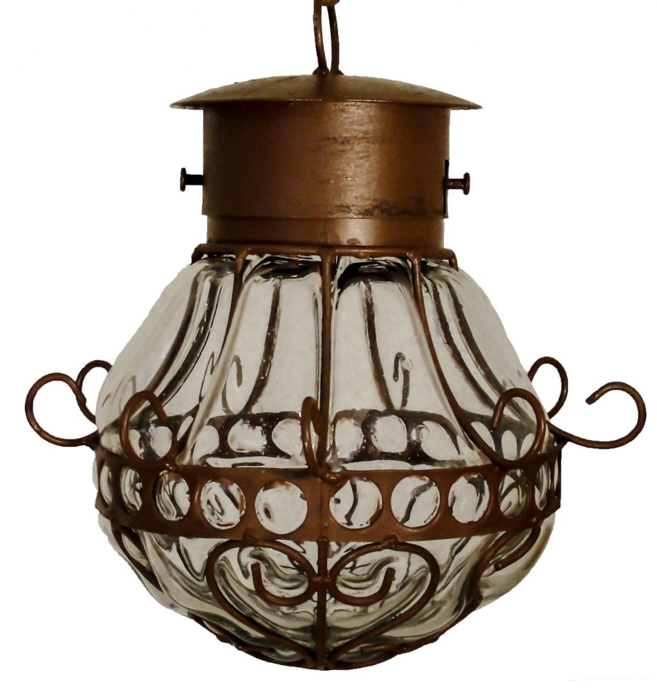 Beautiful Blown Glass Lighting “Candil-Small” 10″ - Clear image