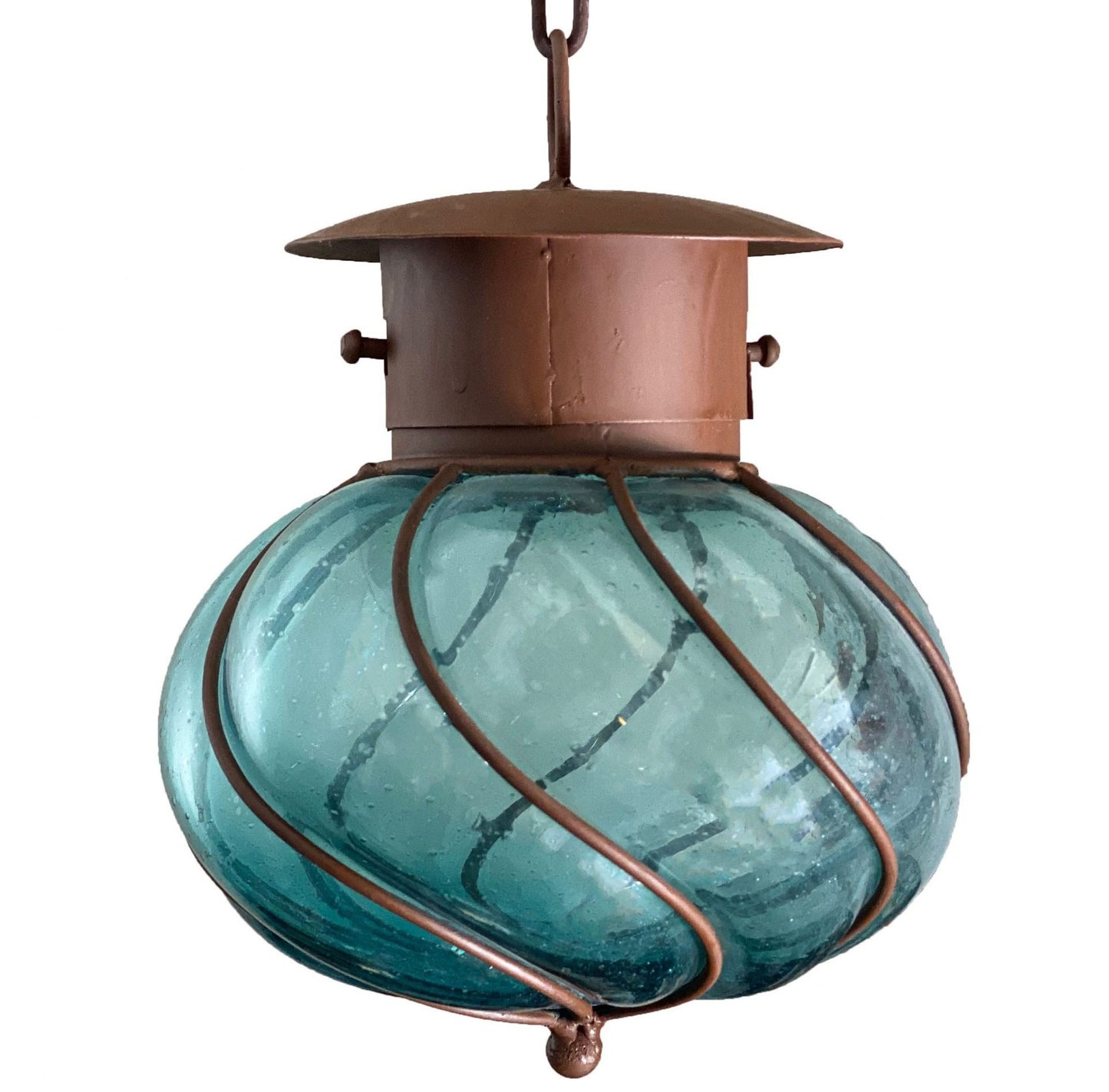 Beautiful Blown Glass Lamp “Churumbela-Small” - Aquamarine image