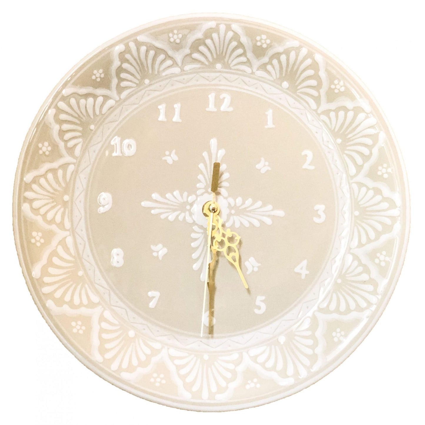 Beautiful Talavera Blanca Clock - 30cm image 1