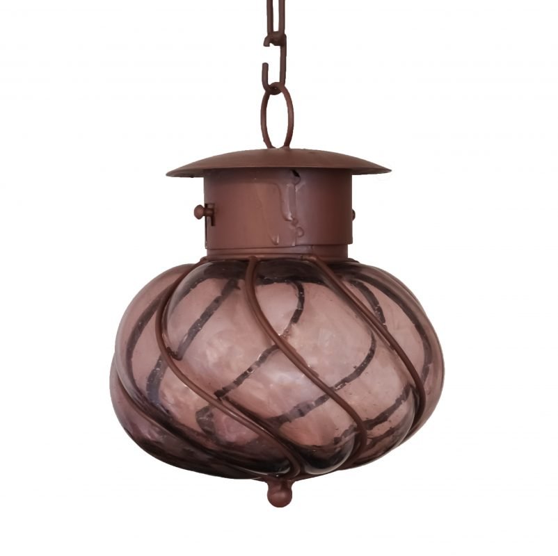 Beautiful Blown Glass Lamp “Churumbela-Small” - Amethyst image