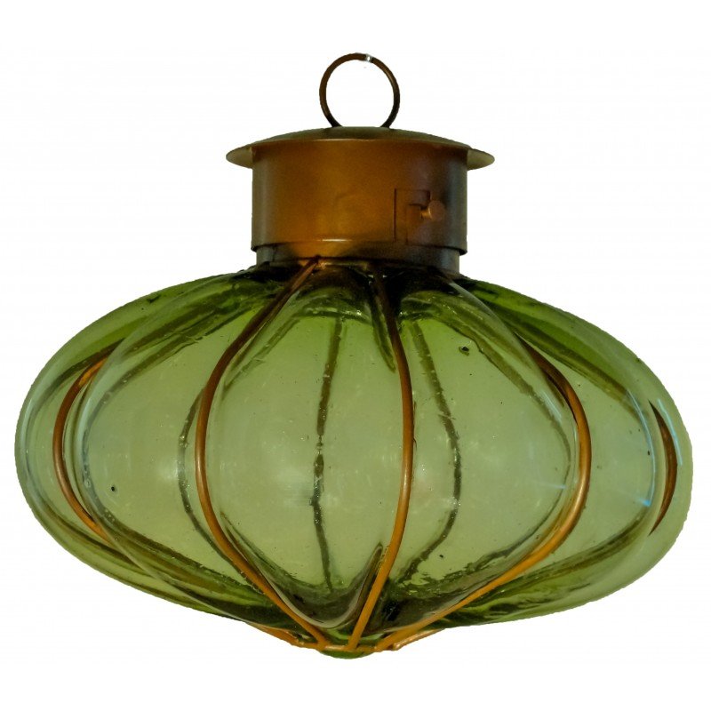 Glassblowing pendant lighting “Platillo-Large” - Green image