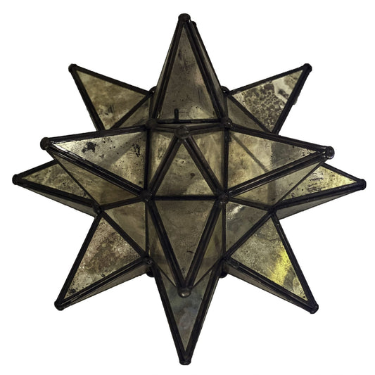Beautiful Old Mirrored Glass Sconce Star 11 image 0