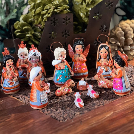 14 Pieces Small Clay Religious Nativity image 0