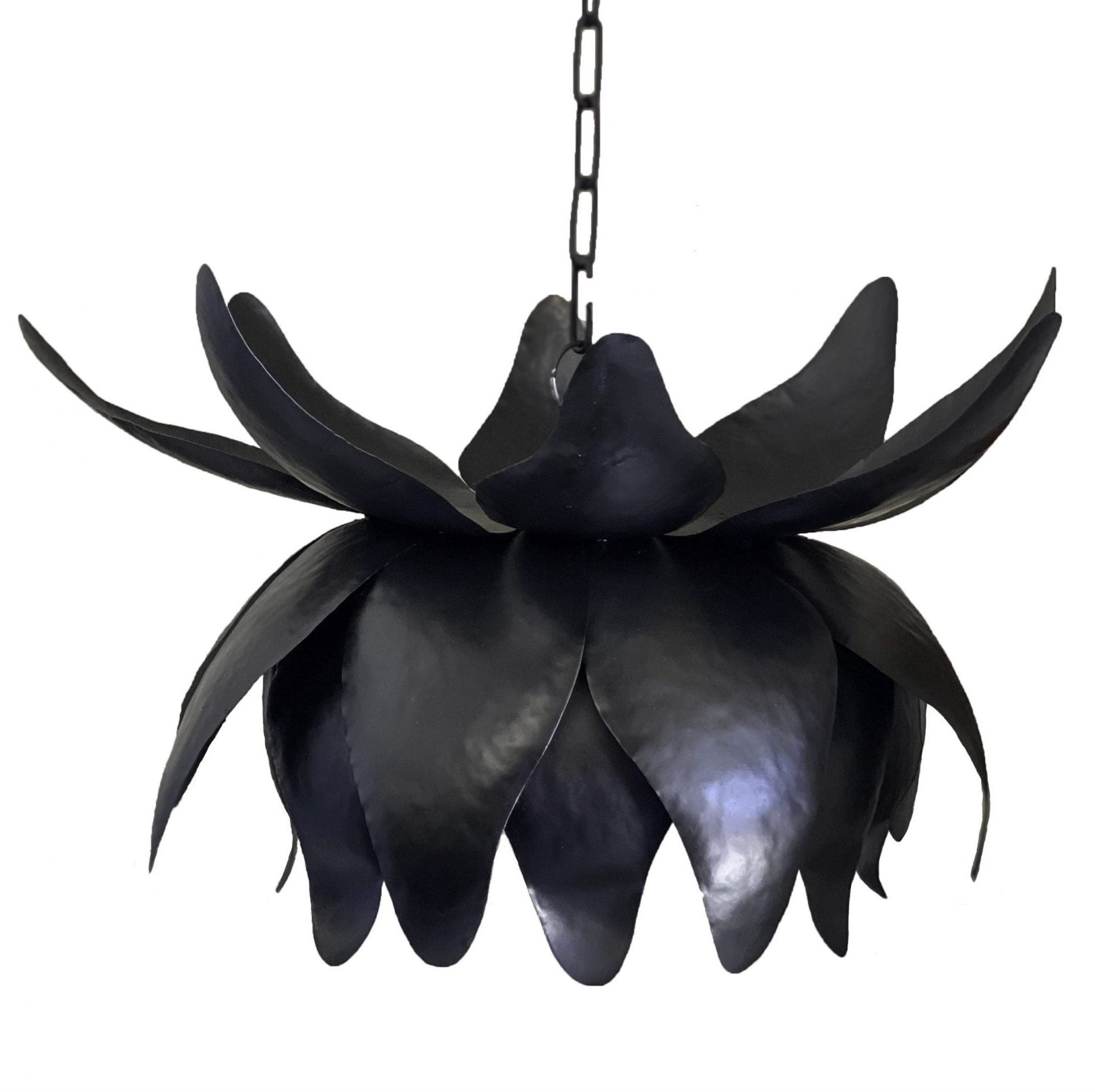 "Lotus Flower" Black Pendant Light image 0